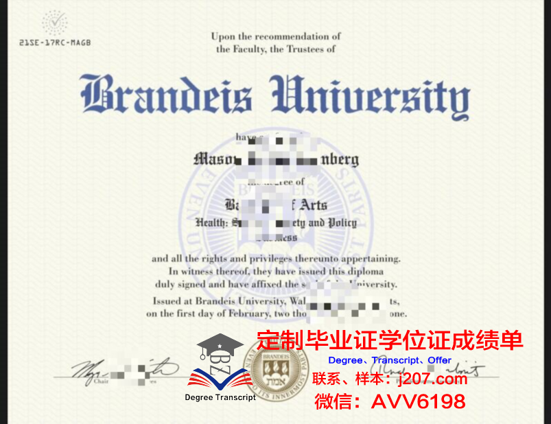 布兰迪斯大学毕业证学位证(布兰迪斯大学回国就业)