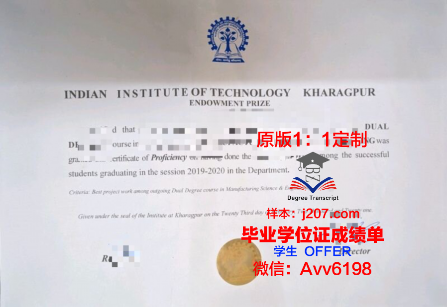 印度理工学院克勒格布尔分校毕业证样本(印度理工学生)