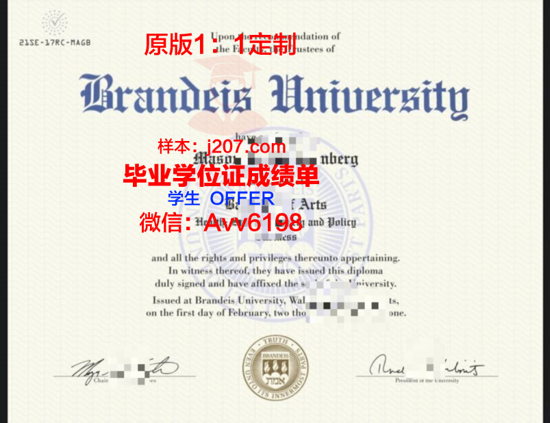 布兰迪斯大学毕业证是什么模样(布兰迪斯大学就读体验)