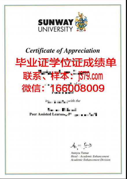 双威大学毕业学位