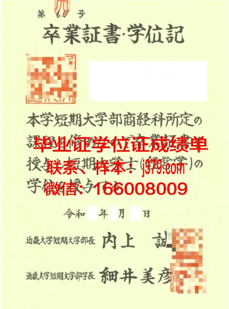 小松短期大学毕业证书图片(小松ナミ)