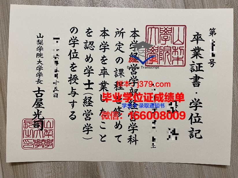 山梨大学 diploma 毕业证