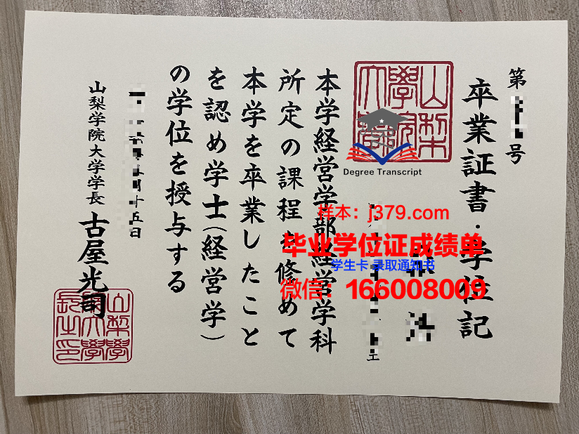山梨大学 diploma 毕业证